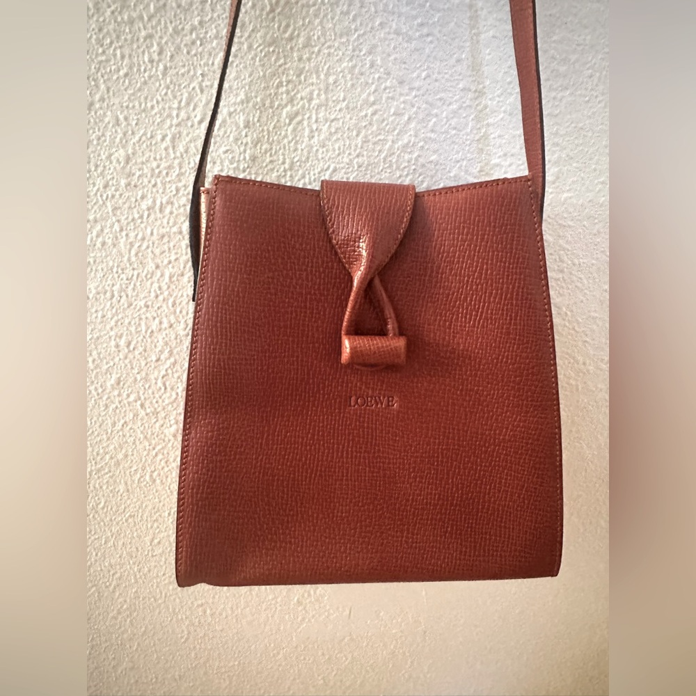 Vintage Loewe toggle lock leather bag